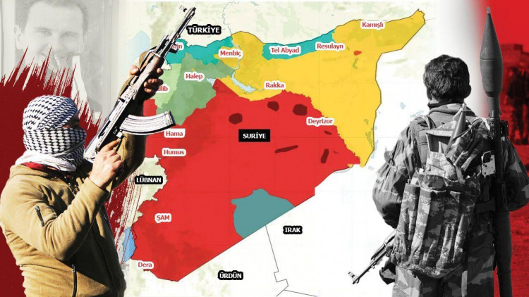 Suriyanın son xəritəsi - Hansı qrup hansı əraziləri idarə edir? - FOTO