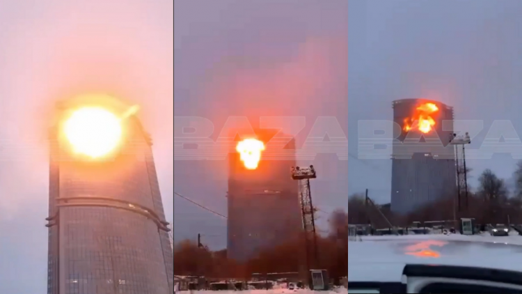 Tatarıstanda yaşayış binasına dronla hücum edildi - Sakinlər təxliyə edilirlər - ANBAAN VİDEO
