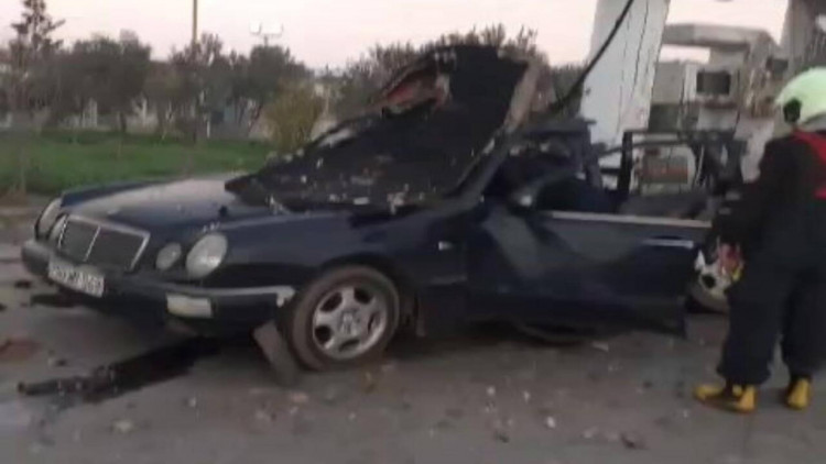 Yanacaqdoldurma məntəqəsində avtomobil partladı - YENİLƏNİB - VİDEO