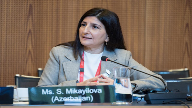 Deputat Sevil Mikayılova IPU 151-ci Assambleyasının Cenevrədə keçirilən Ümumi debatlarında çıxış edib