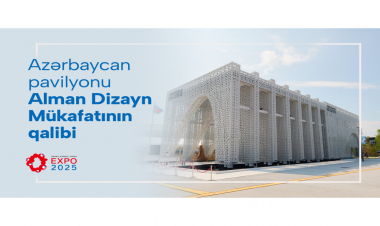 Osakadakı Milli pavilyonumuz Alman Dizayn Mükafatının qalibi olub - FOTO