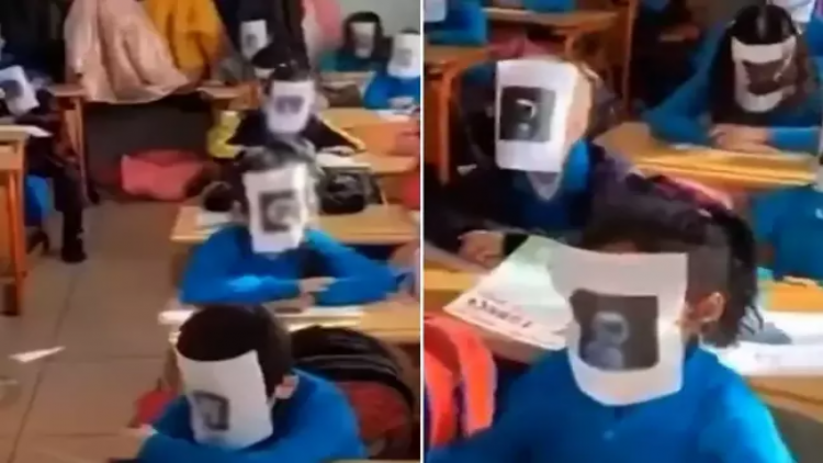 Məktəbdə şagirdlərin başına kağız keçirdilər - Qalmaqal qopdu - VİDEO - FOTO