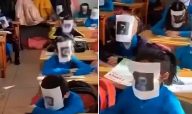 Məktəbdə şagirdlərin başına kağız keçirdilər - Qalmaqal qopdu - VİDEO - FOTO