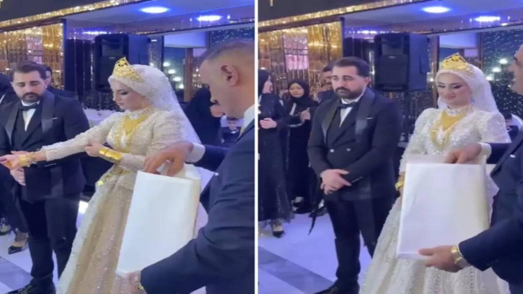 Ata toyda qızına görün nə hədiyyə etdi - VİDEO