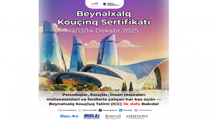 World Coaching Organization (WCO) Beynəlxalq Kouçluq Sertifikasiya Təlimi (ICC) proqramı ilə Bakıda çıxış edəcək