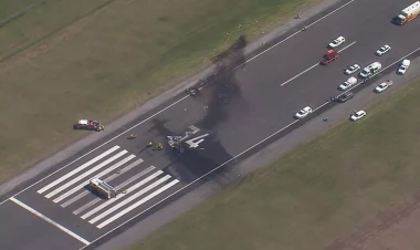 Avstraliyada hava limanında təyyarə qəzası - Ölənlər var - VİDEO - FOTO