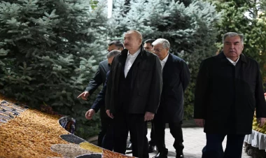 İlham Əliyev Düşənbədə MDB dövlət başçılarının qeyri-rəsmi şam yeməyində iştirak edib - VİDEO - FOTO