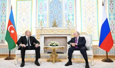 Düşənbədə İlham Əliyevin Vladimir Putinlə təkbətək görüşü keçirilib - VİDEO - FOTO