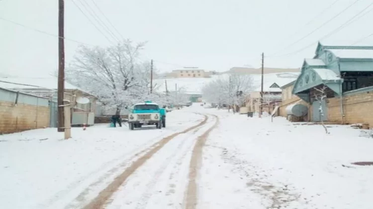 Bu rayonumuza 10 sm qar yağdı