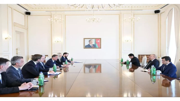 Prezident Xorvatiya parlamentinin nümayəndə heyətini qəbul edib - VİDEO - FOTO