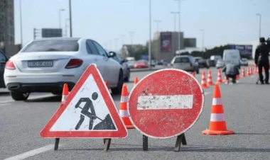 Bakıda təmir olunan yol yenidən çökdü