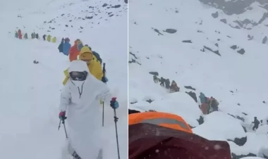 Everest dağında faciə - Minlərlə alpinist kömək gözləyir - FOTO