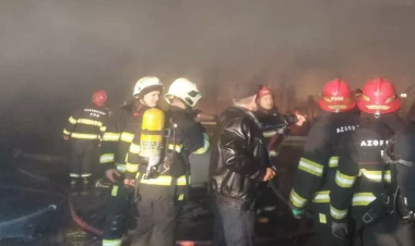 Azərbaycanda mebel sexində yanğın olub - Yenilənib - FOTO