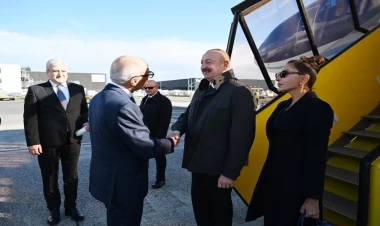 İlham Əliyev Danimarkaya səfər edib - VİDEO - FOTO