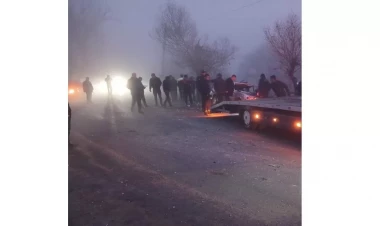 Goranboyda iki maşın toqquşub, xəsarət alan var - FOTOlar