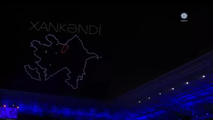 Gəncə səmasında qürurverici anlar - VİDEO