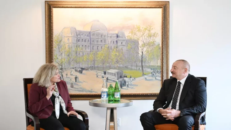 İlham Əliyev Cenni Conson ilə görüşüb - VİDEO - FOTO