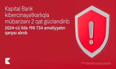 Kapital Bank kibercinayətkarlıqla mübarizəni 2 qat gücləndirib: 2024-cü ildə 198 734 əməliyyatın qarşısını alınıb
