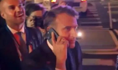 Polis Makronu saxladı, o da Trampa zəng etdi - VİDEO