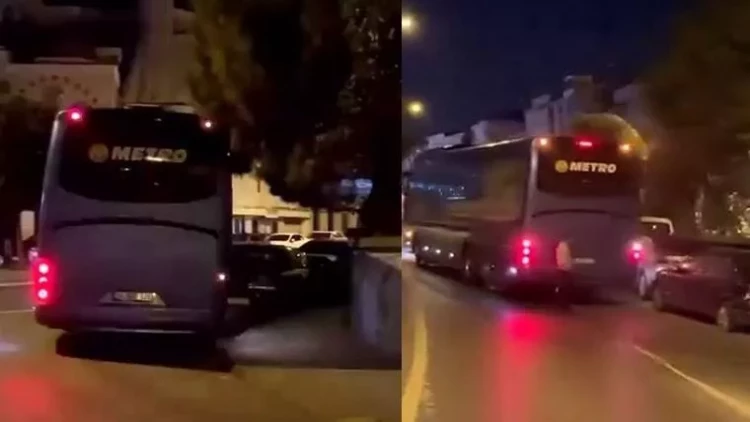 16 yaşlı oğlan babasının avtobusunu qaçırıb qəza törətdi - VİDEO