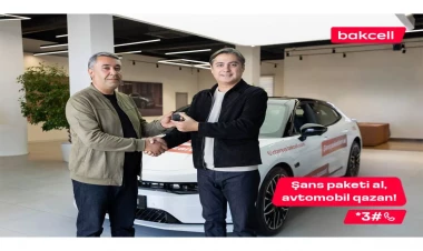 Bakcell-in meqa lotereyasında daha bir avtomobil qalibi məlum oldu!
