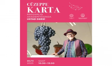 İtaliyalı heykəltəraş Cüzeppe Kartanın gənc rəssamlara ustad dərsi olacaq