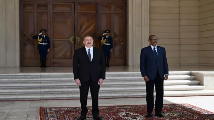 Ruanda Prezidentinin rəsmi qarşılanma mərasimi olub - VİDEO - FOTO