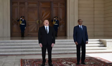 Ruanda Prezidentinin rəsmi qarşılanma mərasimi olub - VİDEO - FOTO