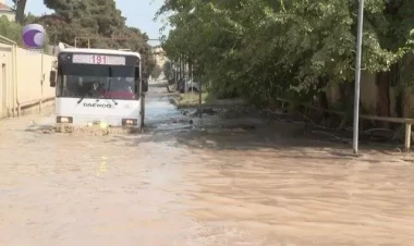 Sabunçuda yağışın yaratdığı acınacaqlı vəziyyət - VİDEO