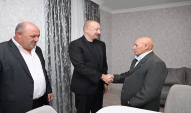 İlham Əliyev Qırmızı Bazar qəsəbəsində olub - VİDEO - FOTO