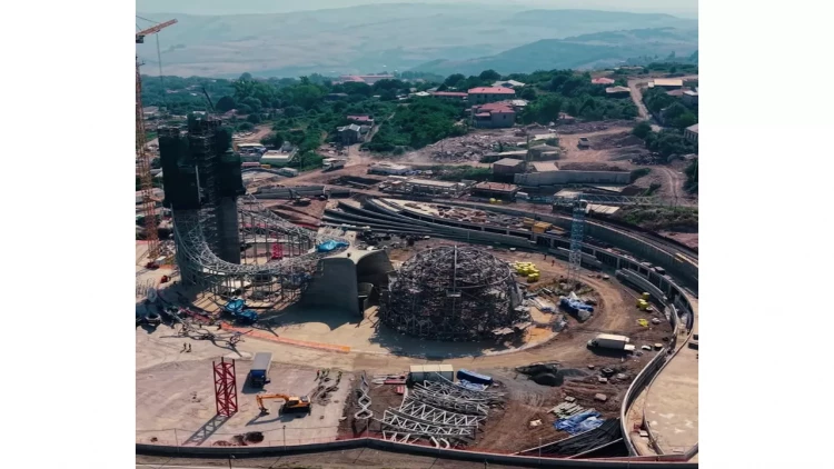 Yeni Şuşa məscidi belə inşa olunur - VİDEO