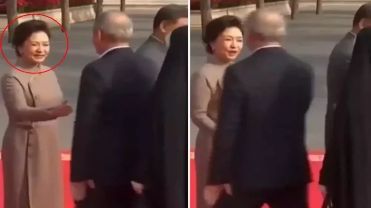 Çinin birinci xanımının əli havada qaldı – diplomatik gərginlik - VİDEO