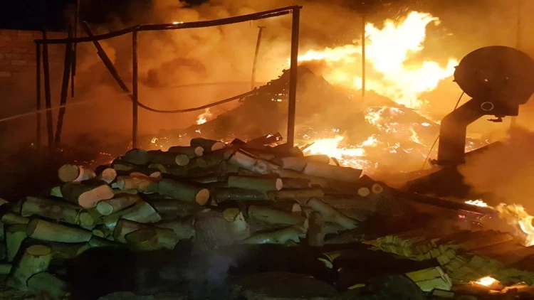 Göyçayda güclü yanğın olub - FOTO