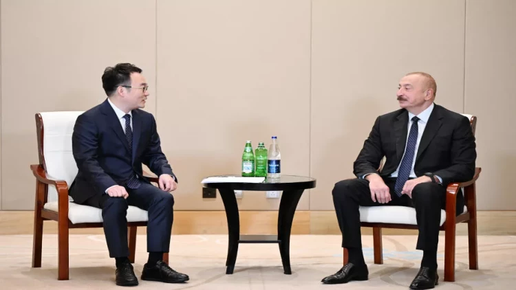 Prezident Tiencin şəhərində Xı Yınfen ilə görüşüb - VİDEO - FOTO