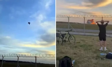 Bu ölkədə qırıcı təyyarə qəzaya uğradı - FOTO