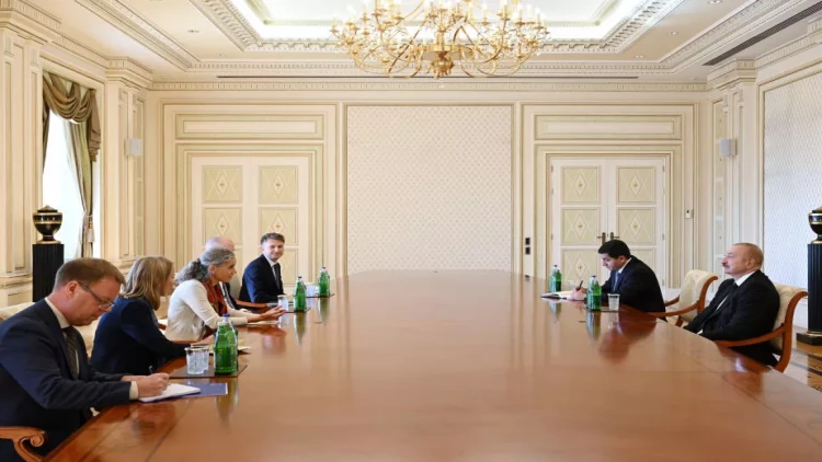 Prezident Maqdalena Qrononu qəbul edib - VİDEO - FOTO