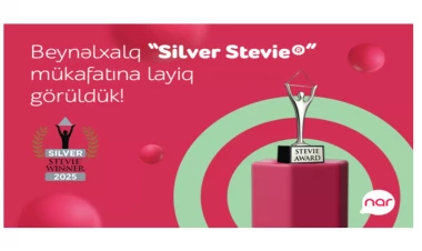 “Nar” nüfuzlu “Stevie” mükafatına layiq görüldü