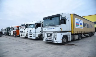 Azərbaycandan Ukraynaya növbəti humanitar yardım yola salınıb - VİDEO - FOTOlar