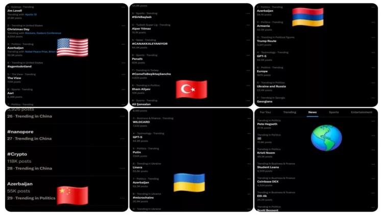 “Azerbaijan” və “Ilham Aliyev” həştəqləri “X” sosial şəbəkəsinin trendində!