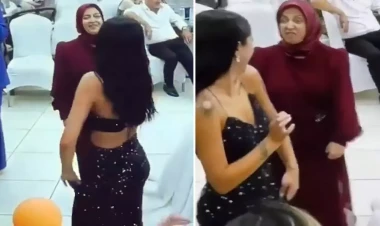 Toyda qızının rəqsi hicablı ananı özündən belə çıxardı - VİDEO