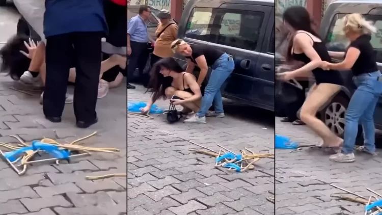 Küçədə qısa geyinən qıza görə dava düşdü - VİDEO