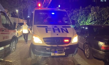 Bakıda moteldə yanğın olub - VİDEO