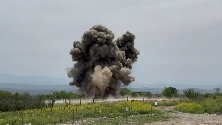 Şuşada yanğın zamanı mina partlayışları baş verib