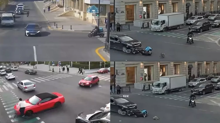 Azərbaycanda mopedlərin iştirakı ilə baş verən ağır qəzaların ANBAAN GÖRÜNTÜLƏRİ