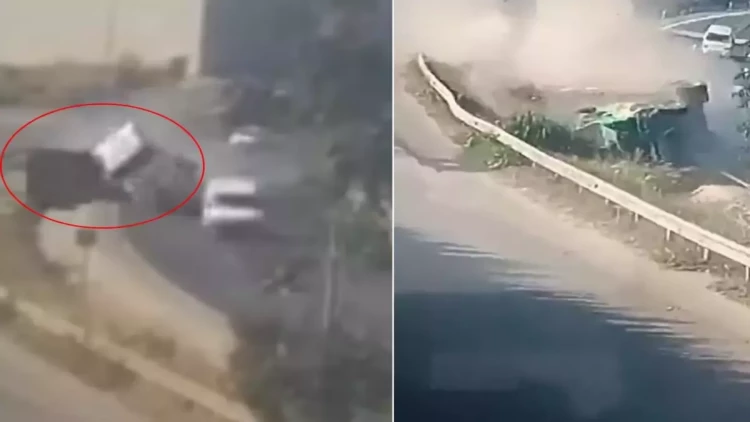 5 nəfərin öldüyü dəhşətli qəza kamerada – Avtomobil kağız kimi əzildi - VİDEO - FOTO