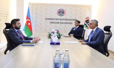 Vəkillər Kollegiyasının sədri dördüncü “Yüksəliş” müsabiqəsinin qalibi ilə növbəti görüşünü keçirib - FOTO