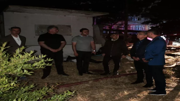 Eldar Əzizov hadisə yerində - FOTO