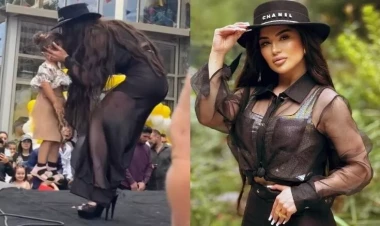 Səhnədə uşağı başından tutub qaldırdı - VİDEO