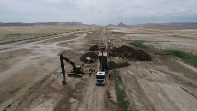 Oğuz-Qəbələ-Bakı su xəttindəki qəza aradan qaldırıldı - Xəttə su doldurulur