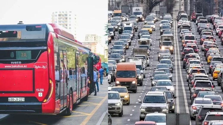 Bakıda minlərlə insan şəxsi maşından imtina etdi